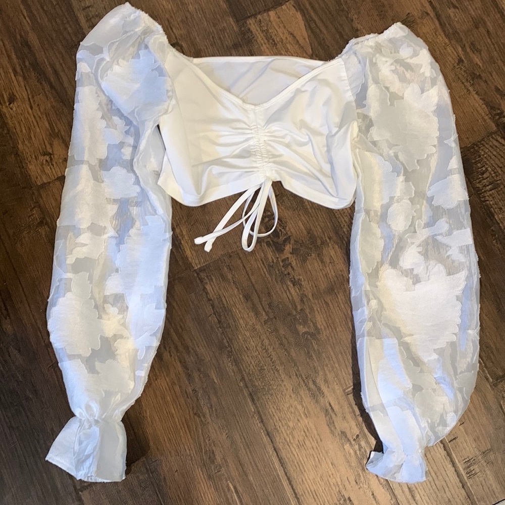 White crop top